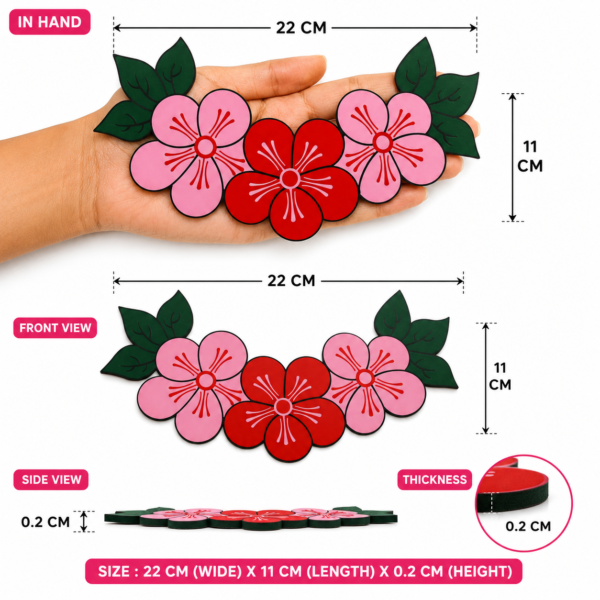 Rangoli Decor Ready Rangoli Flower Strip (set of 2) rangoli decor ready rangoli flower strip (set of 2)