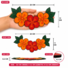 rangoli decor ready rangoli flower strip red orange (set of 2)