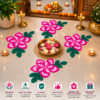 corner flowers set of 4 ready rangoli designs set for decoration