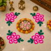 corner flowers set of 4 ready rangoli designs set for decoration