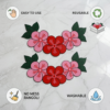 rangoli decor ready rangoli flower strip (set of 2)